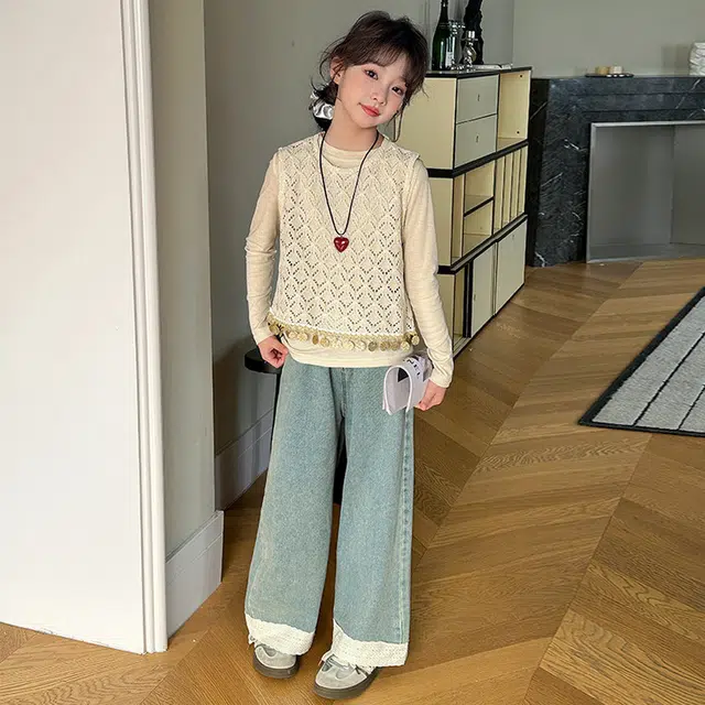 比比我休闲运动套装  女童春秋时尚 百搭季大童潮牌小孩衣服 小女孩长袖洋气时髦 舒适帅气轻便