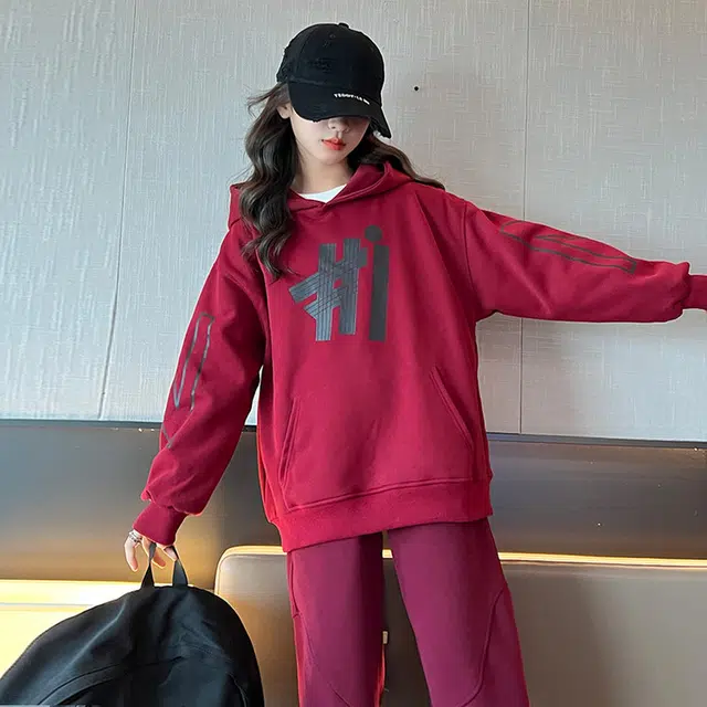比比我休闲运动套装  女童春秋季时尚 百搭大童潮牌小孩衣服 小女孩长袖洋气时髦 舒适帅气轻便