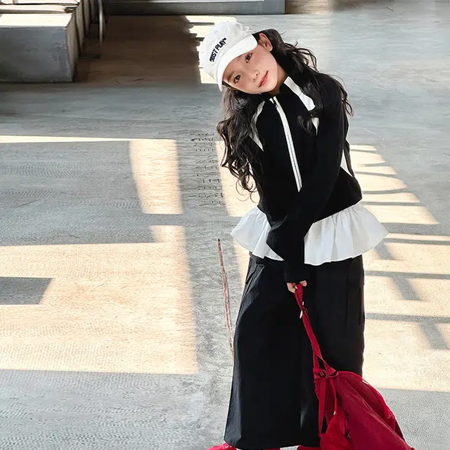 比比我休闲运动套装  女童春秋季时尚 百搭大童潮牌小孩衣服 小女孩短袖洋气时髦 舒适帅气轻便