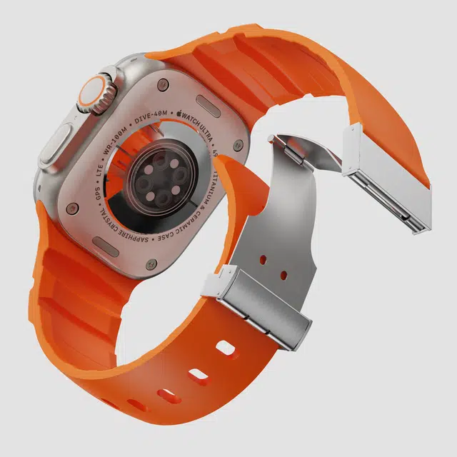 亿祈发 表带 苹果适用 硅胶材质 磁吸折叠扣男女通用