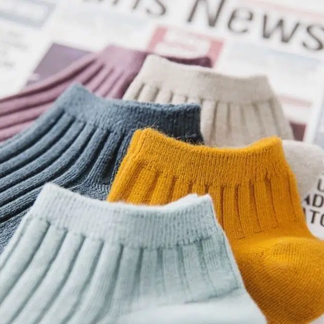 睦隆世家 纯色简约柔软休闲舒适透气运动吸湿排汗不勒脚短袜 男款 组合装