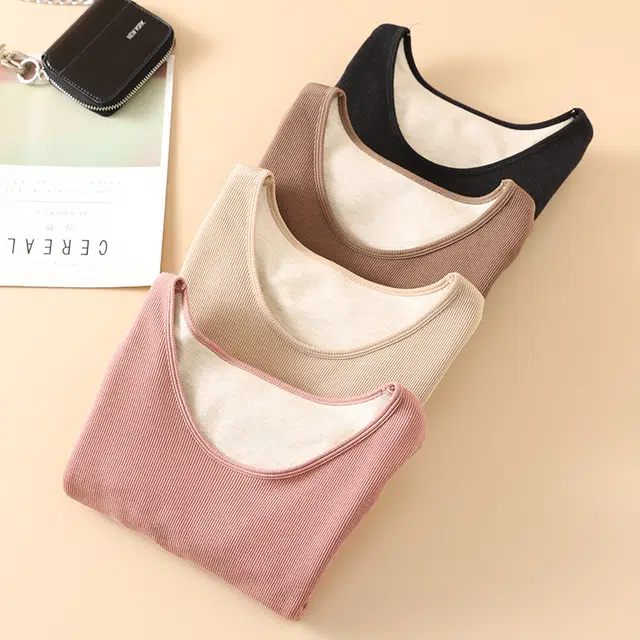 睦隆世家 秋冬款 舒适软糯打底 亲肤无痕贴身高弹修身显瘦内搭 保暖上装  女款