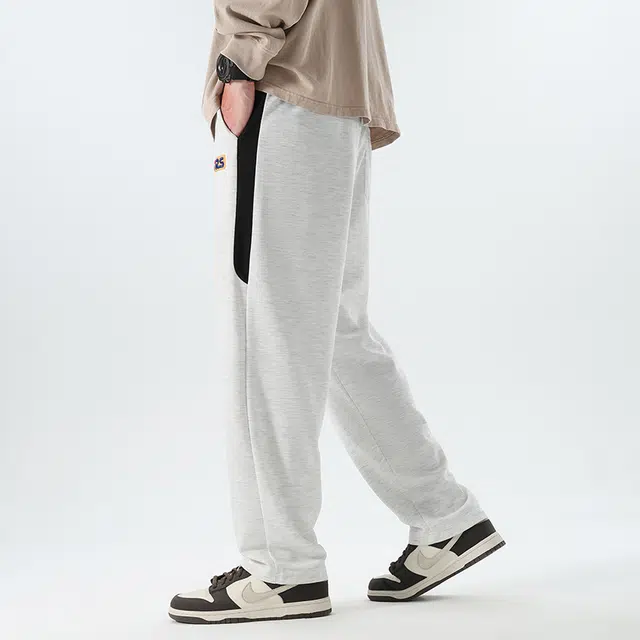 虫小绿 宽松潮流针织材质休闲裤 男女同款