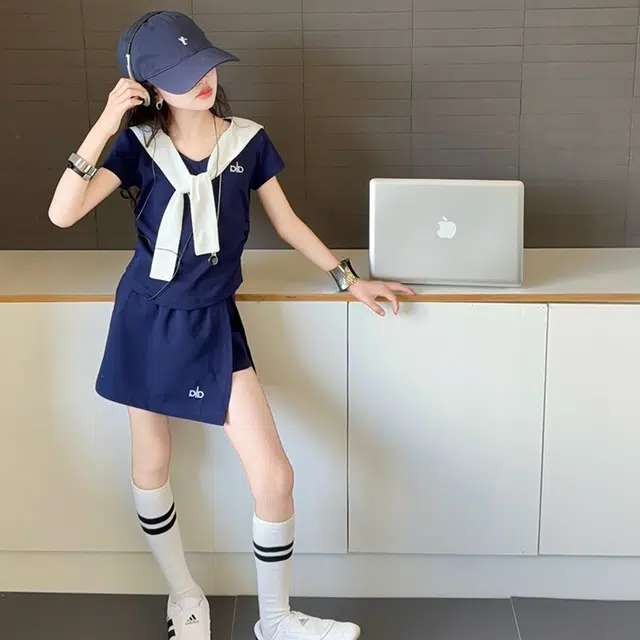 天才小熊休闲运动套装  女童春秋季披肩大童潮牌小孩衣服 小女孩短袖洋气时髦 舒适帅气轻便