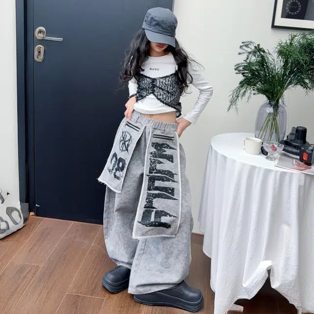 天才小熊休闲运动套装 女童春秋季拉链长条裤装大童潮牌小孩衣服 小女孩短袖洋气时髦 舒适帅气轻便