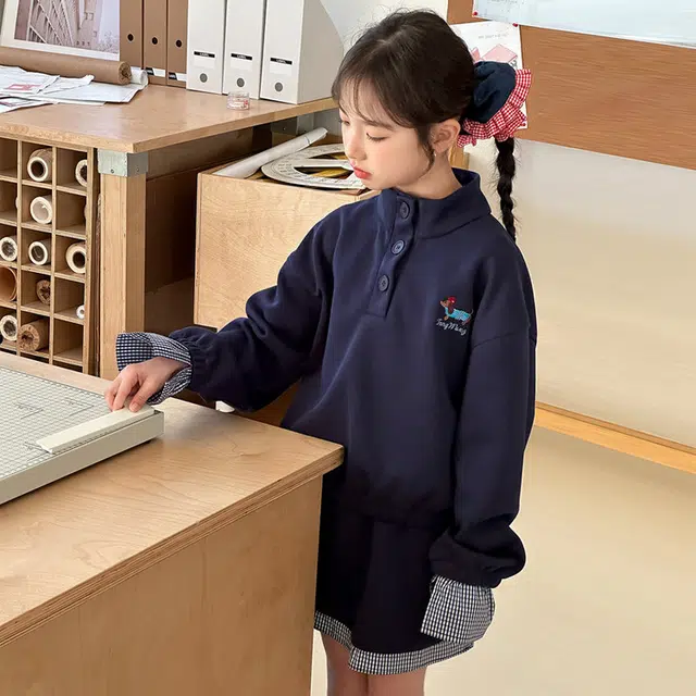 天才小熊休闲运动套装 女童春秋季刺绣狗大童潮牌小孩衣服 小女孩短袖洋气时髦 舒适帅气轻便