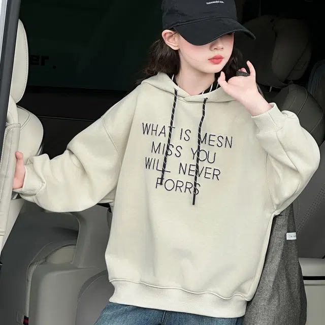 天才小熊休闲运动套装 女童春秋季连帽卫衣牛仔大童潮牌小孩衣服 小女孩短袖洋气时髦 舒适帅气轻便