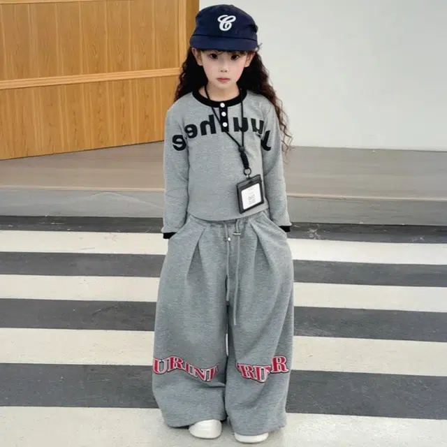 天才小熊休闲运动套装 女童春秋季可爱时尚大童潮牌小孩衣服 小女孩短袖洋气时髦 舒适帅气轻便