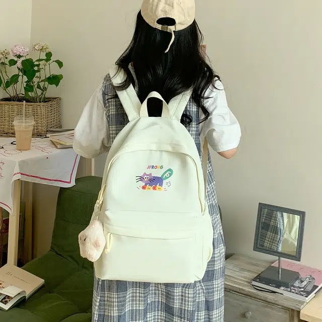 天才小熊 书包小学生大容量高颜值初中生 高中生 经典时尚小众设计 高级感 休闲拉链开合 尼龙布 双肩包 常规 小熊大号