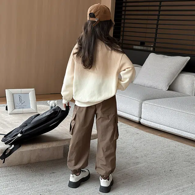 天才小熊休闲运动套装 女童春秋季大童潮牌小孩衣服 小女孩短袖洋气时髦 舒适帅气轻便时尚潮流百搭