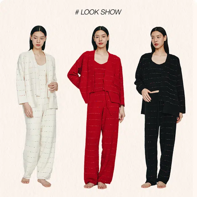 从轻 简约高级感保暖三件套家居服 女款