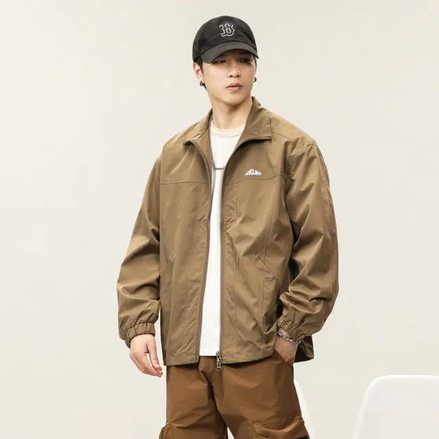 假日伯爵 美式高街潮牌宽松运动户外登山休闲上衣创意印花图案拉链开衫口袋设计感日系复古工装外套夹克 男女同款