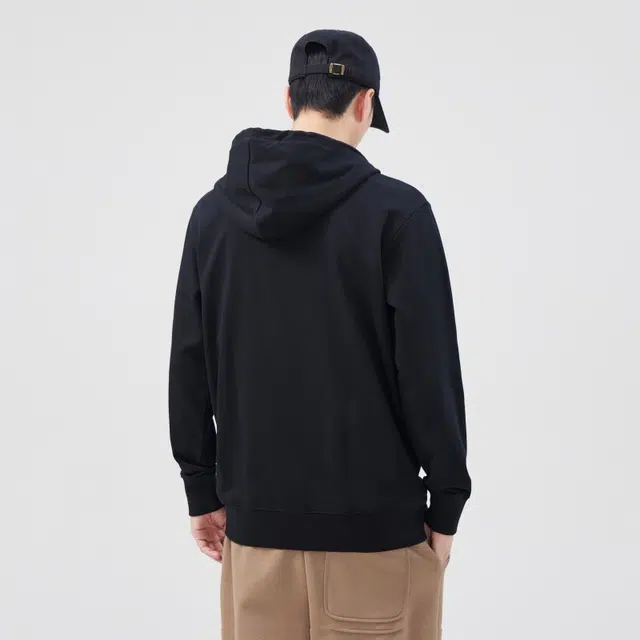 假日伯爵 学院风基础款小熊印花卡通图案简约连帽百搭舒适透气休闲宽松开衫长袖卫衣 男款