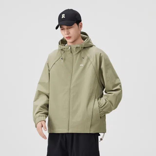 假日伯爵 潮流工装外套连帽男士日系纯色简约时尚休闲宽松气质户外夹克 男女同款