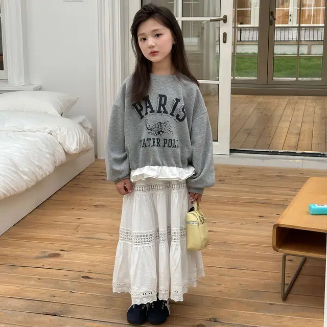 俞兆林卫衣 女童秋装洋气拼接女孩套头衫长袖上衣春秋舒适宽松休闲时尚设计感百搭 儿童款