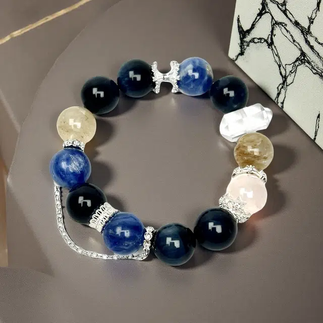 【净化负能量】 优奕芳 招财转运 新中式复古国潮高级感 气质百搭#好运天然 白水晶 手串 男女同款情侣款