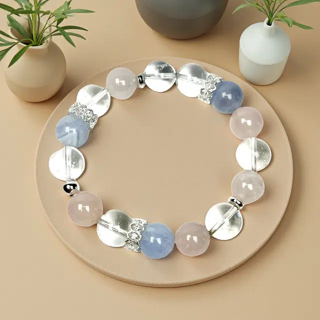 【水逆退散 全都上岸】 优奕芳 高级感 水逆退散 上岸转运看考研 多宝 招财进宝 转运来福 精准桃花#好运天然 粉水晶 手串 男女同款情侣款