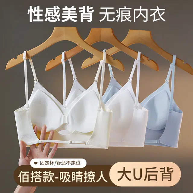 北极绒 时尚简约亲肤透气舒适美背软支撑轻薄聚拢贴合无痕无钢圈防下垂文胸 女款