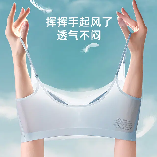 北极绒 亲肤舒适透气凉感无痕美背背心式轻薄聚拢上托防下垂无钢圈文胸 女款