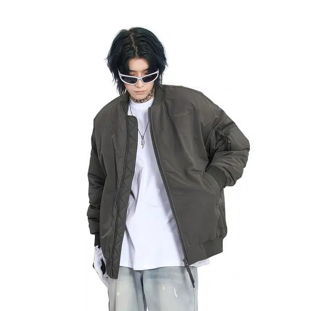 水田夏 冬季飞行夹克男士加绒棒球服美式复古工装百搭外套男潮棉服 男款