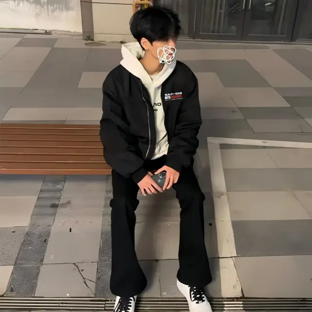 水田夏 双层立领男外套韩版潮流男装上衣春秋季潮牌学生简约百搭夹克 男款