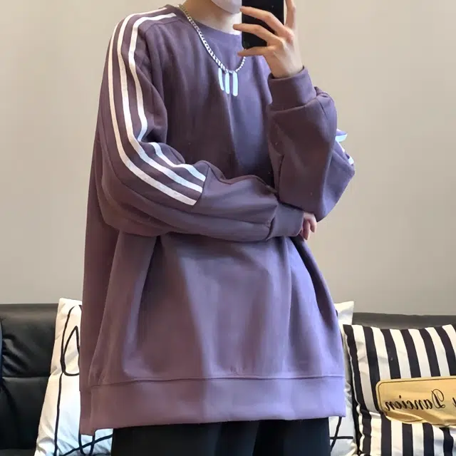 水田夏 三条杠麂皮绒男秋季美式春秋款潮牌重磅衣服卫衣 男款
