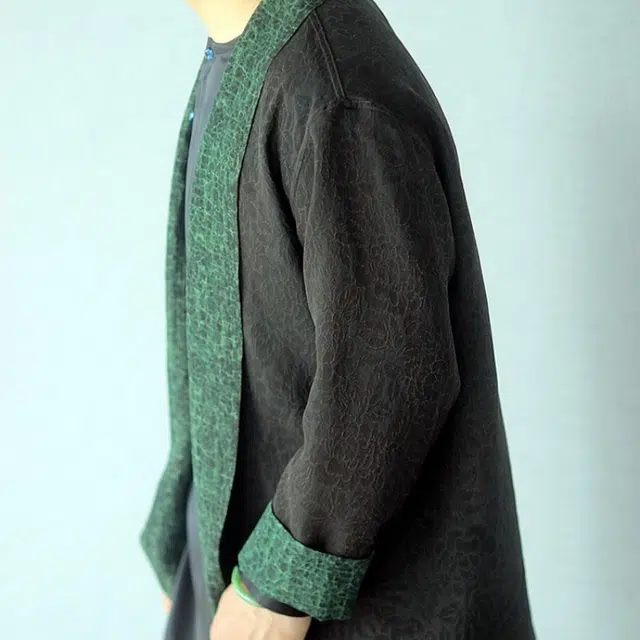 水田夏 男士香云纱开衫薄外套春夏中国风复古风唐装禅意衬衫 男款