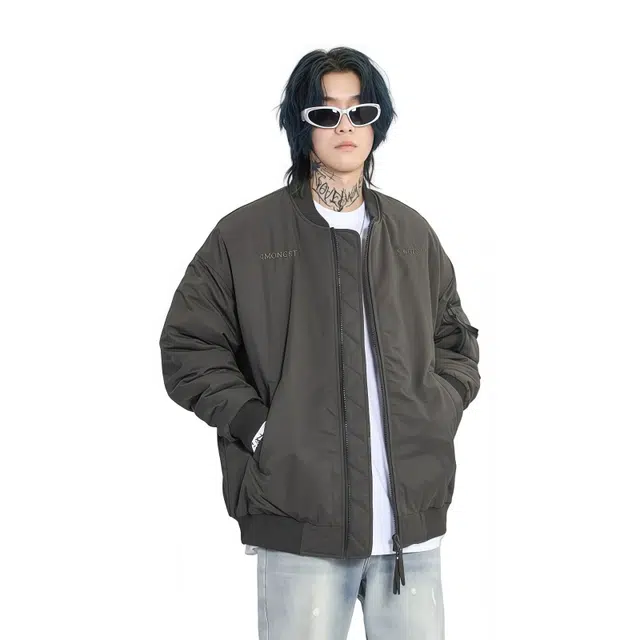 水田夏 冬季飞行夹克男士加绒棒球服美式复古工装百搭外套男潮棉服 男款