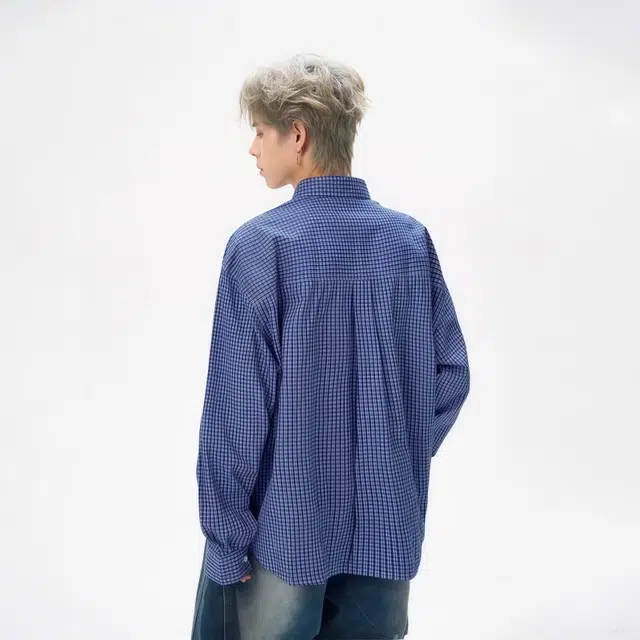 水田夏 美式复古慵懒风格纹格子宽松潮牌衬衫 男款