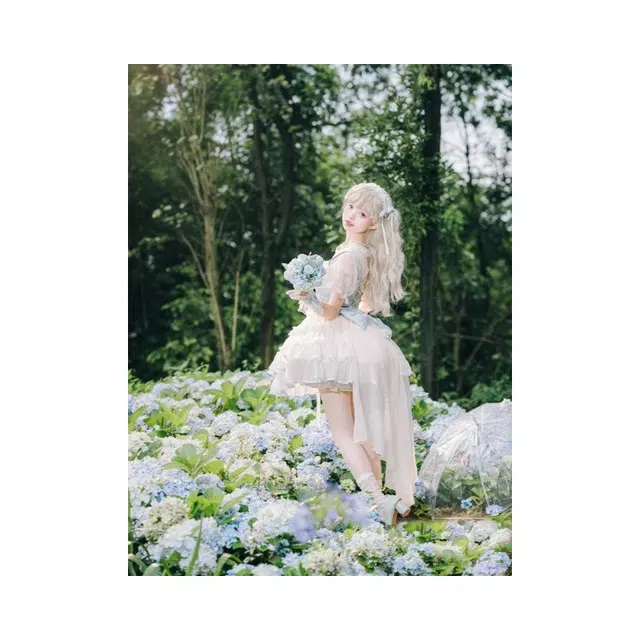依钗 日常甜美公主芭蕾款蛋糕裙连衣裙萝莉装 女款