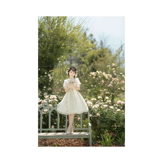 依钗 清新日常国风甜美连衣裙洛丽塔萝莉装 女款
