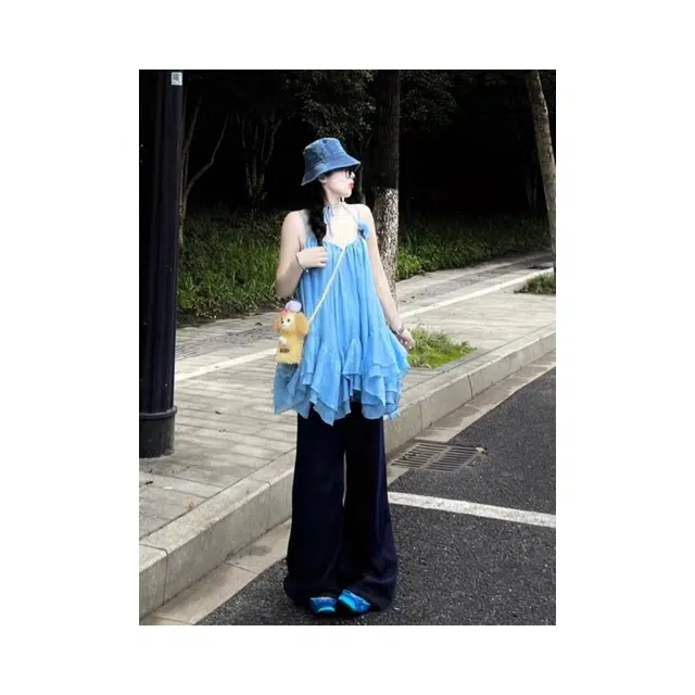 依钗 日系小清新甜美风百搭时尚吊带连衣裙 女款