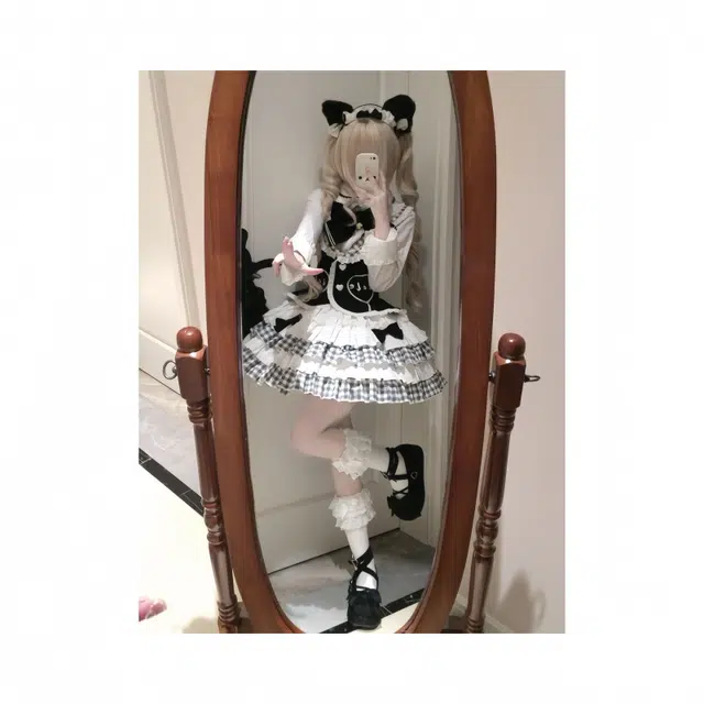 依钗 学院风蝴蝶结韩系甜美衬衣马甲格子拼接蛋糕蓬蓬裙萝莉装 女款