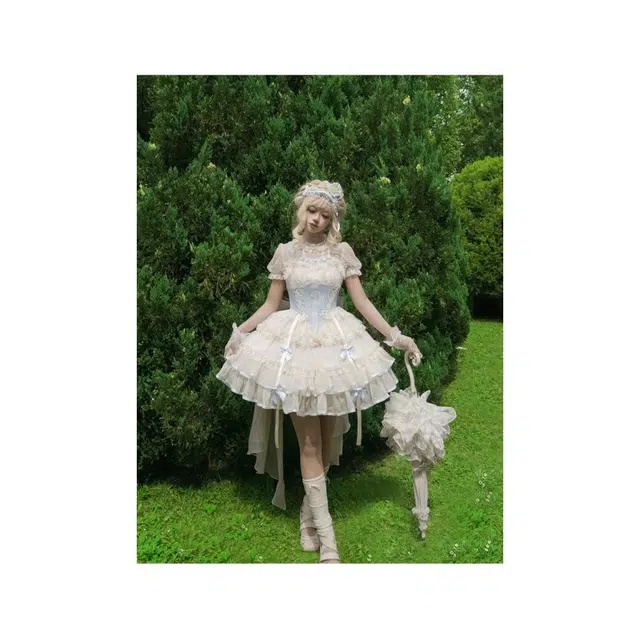 依钗 日常甜美公主芭蕾款蛋糕裙连衣裙萝莉装 女款