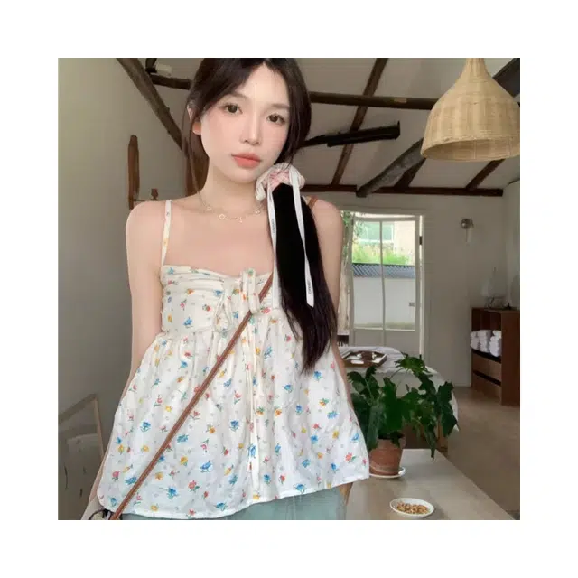 依钗 碎花舒适百搭吊带 女款