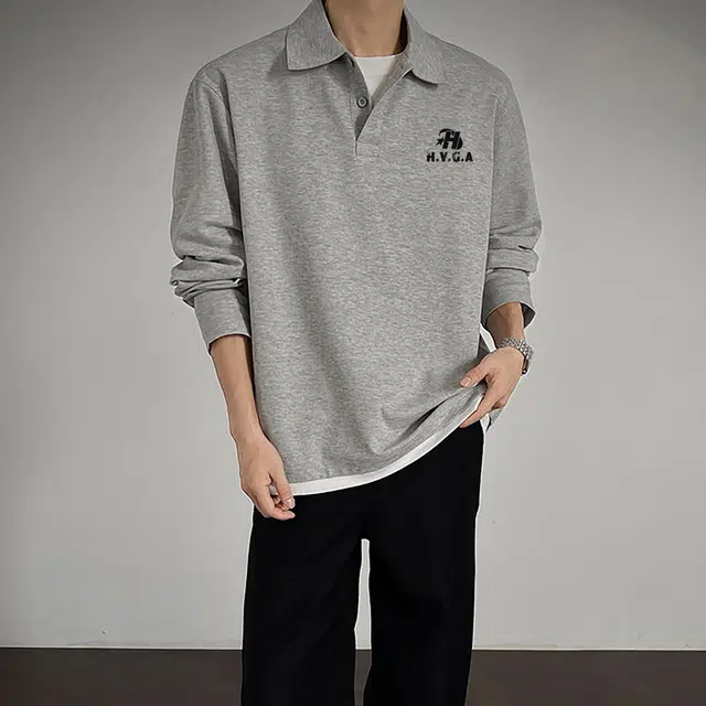 H.V.G.A logocleanfitallgreyPolo