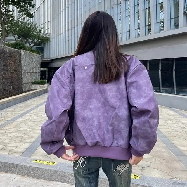 洞洞拐 美式复古接头拼接潮流口袋高级氛围感慵懒风设计夹克 男女同款