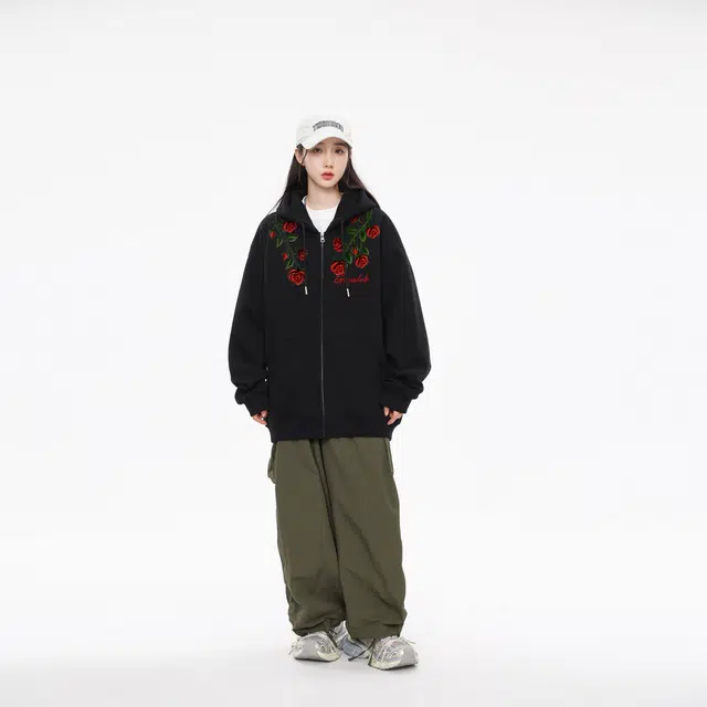 GOGIU Vintage Rose Hoodie
