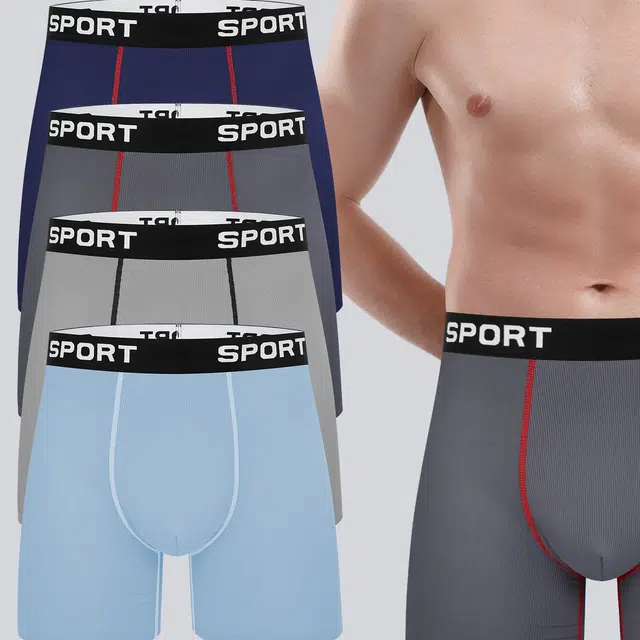 富贵鸟 时尚潮流运动防臭透气吸湿排汗抑菌平角内裤 男款