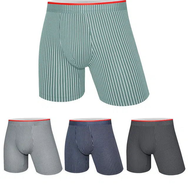 富贵鸟 简约时尚柔软透气亲肤舒适平角内裤 男款