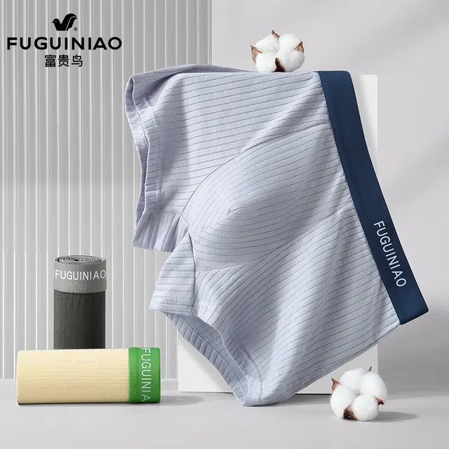 富贵鸟 保暖防臭亲肤平角内裤 男款