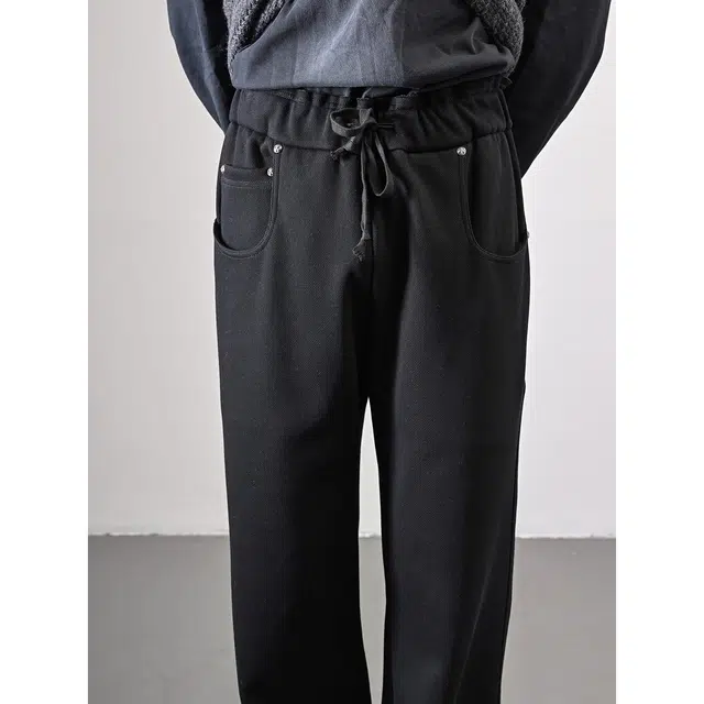 下层基础 重磅加绒舒适百搭宽松卫裤休闲裤 男女同款