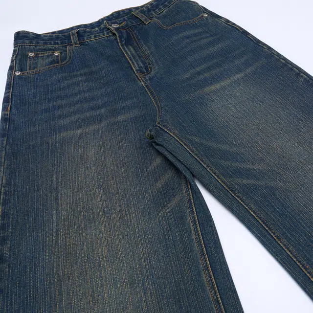 Xiaci Basic Retro Paris Wide Leg Cleanfit Jeans