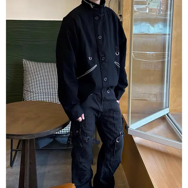 下层基础 斜纹立领舒适百搭休闲长袖夹克外套 男女同款