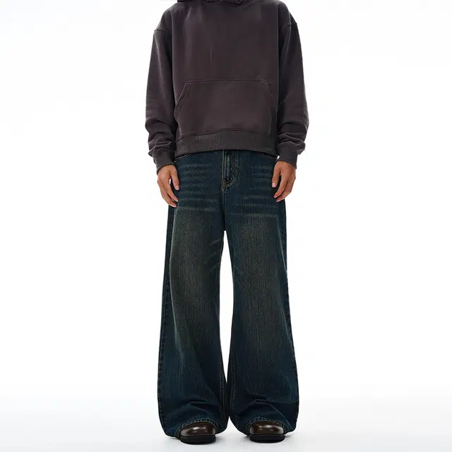 Xiaci Basic Retro Paris Wide Leg Cleanfit Jeans