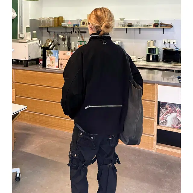 下层基础 斜纹立领舒适百搭休闲长袖夹克外套 男女同款