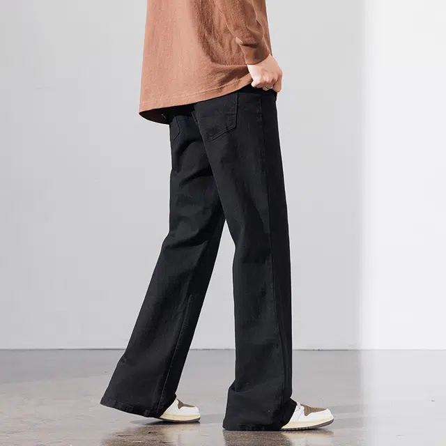 下层基础 微喇弯刀通勤休闲百搭美式巴黎简约柔感不硬舒适亲肤中腰水洗牛仔裤 男女同款