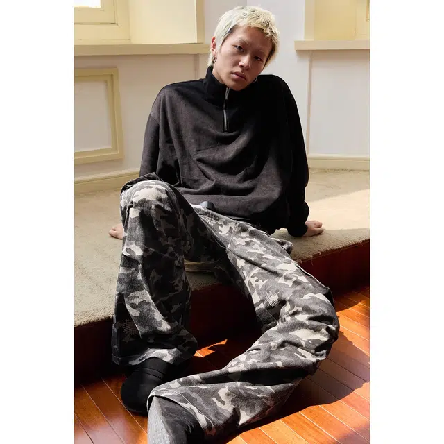 下层基础 柔软拉链立领宽松卫衣 男女同款