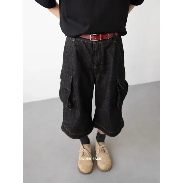 下层基础 宽松休闲百搭牛仔短裤 男女同款