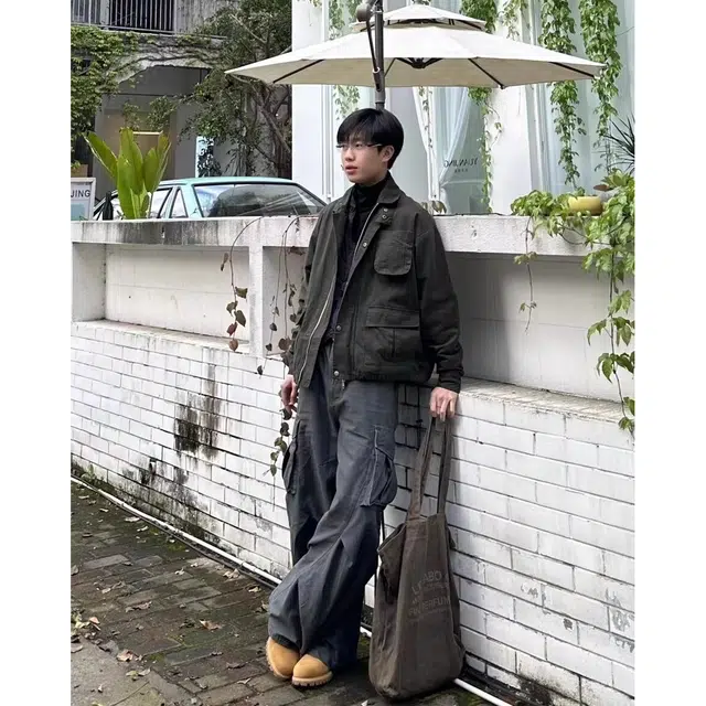 下层基础 宽松做旧质感水洗牛仔外套 男女同款